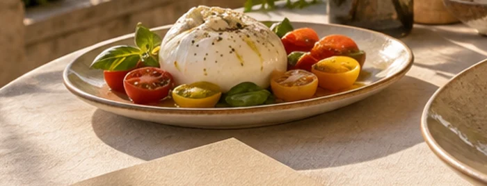 Burrata and tomatoes