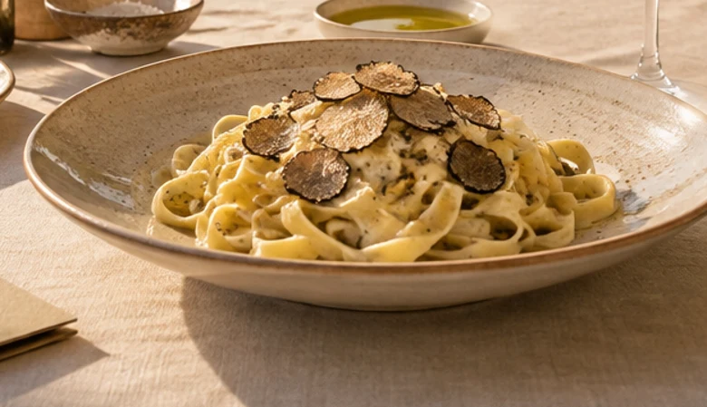 Truffle pasta — illustrative serving